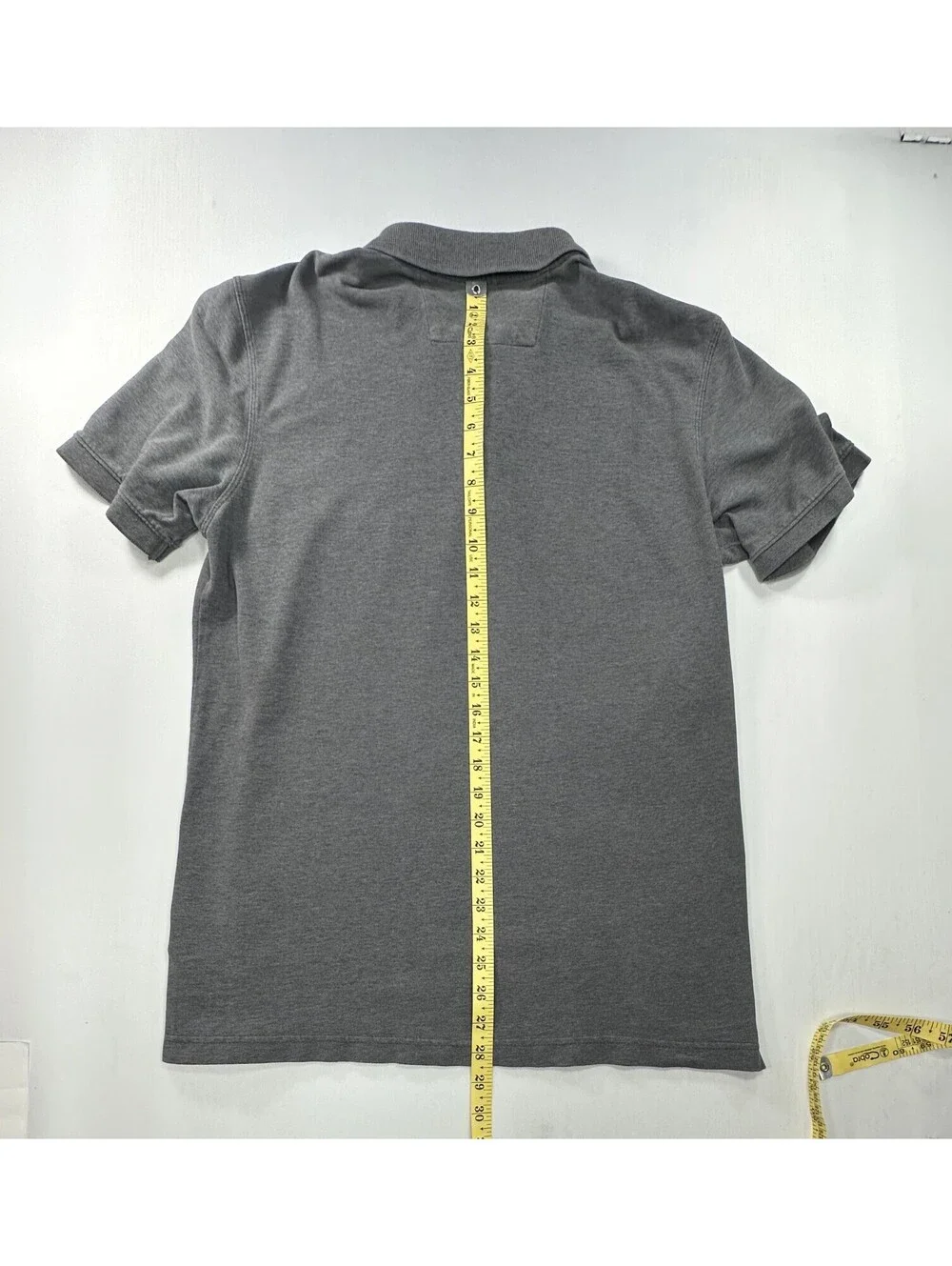 Banana Republic 100% Cotton 1/4 Button Polo Shirt Gray Men L